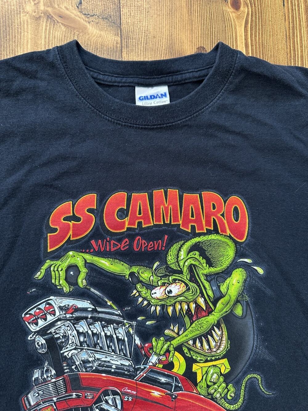 Vintage Ed Roth Rat Fink SS Chevy Camaro Full Throttle Tee Medium Vtg Shirt